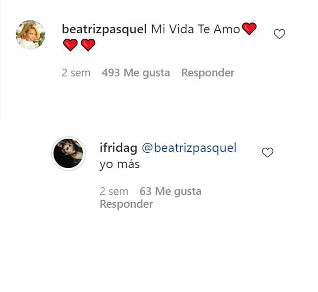 Su madrastra le escribió que la amaba. Frida contestó con un "yo más". 
<br>