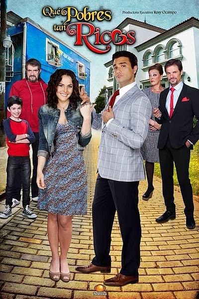 'Qué pobres tan ricos' fue otra historia de dos familias que peleaban por una vieja herencia, pero al final el amor pudo más que eso y lejos de separarse terminaron unidos gracias a 'Miguel' (
<b><a href="http://www.univision.com/temas/jaime-camil">Jaime Camil</a></b>) y 'Lupita' (
<b><a href="http://www.univision.com/temas/zuria-vega">Zuria Vega</a></b>).