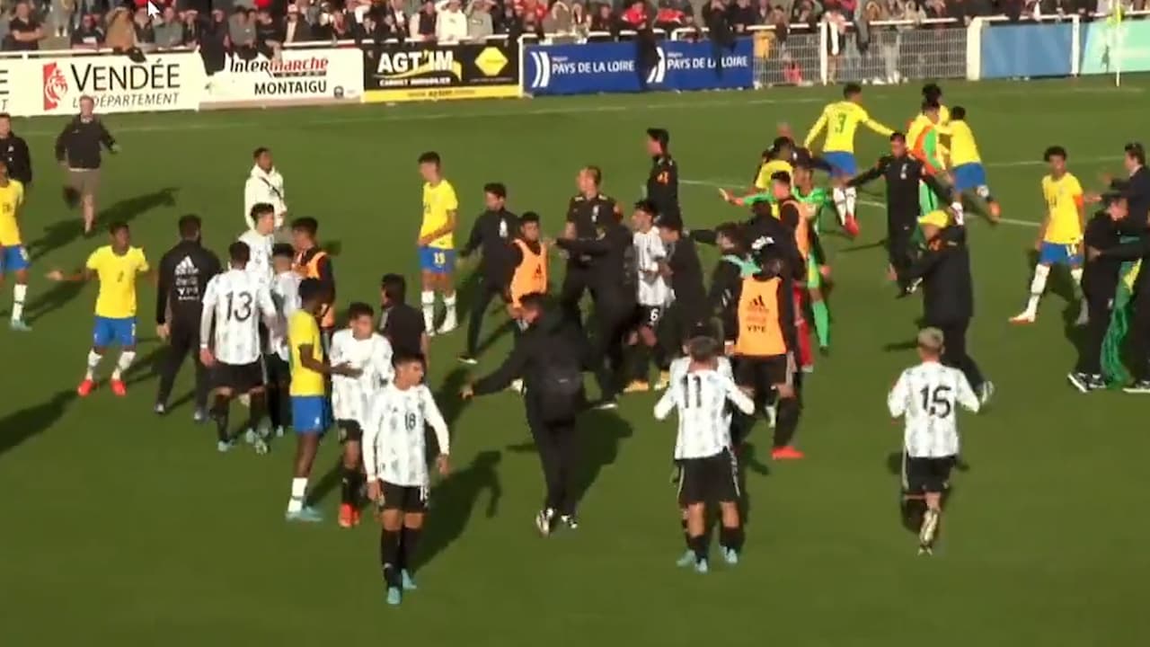 Brasil y Argentina terminan a golpes en un torneo en Francia de la categoría Sub 17