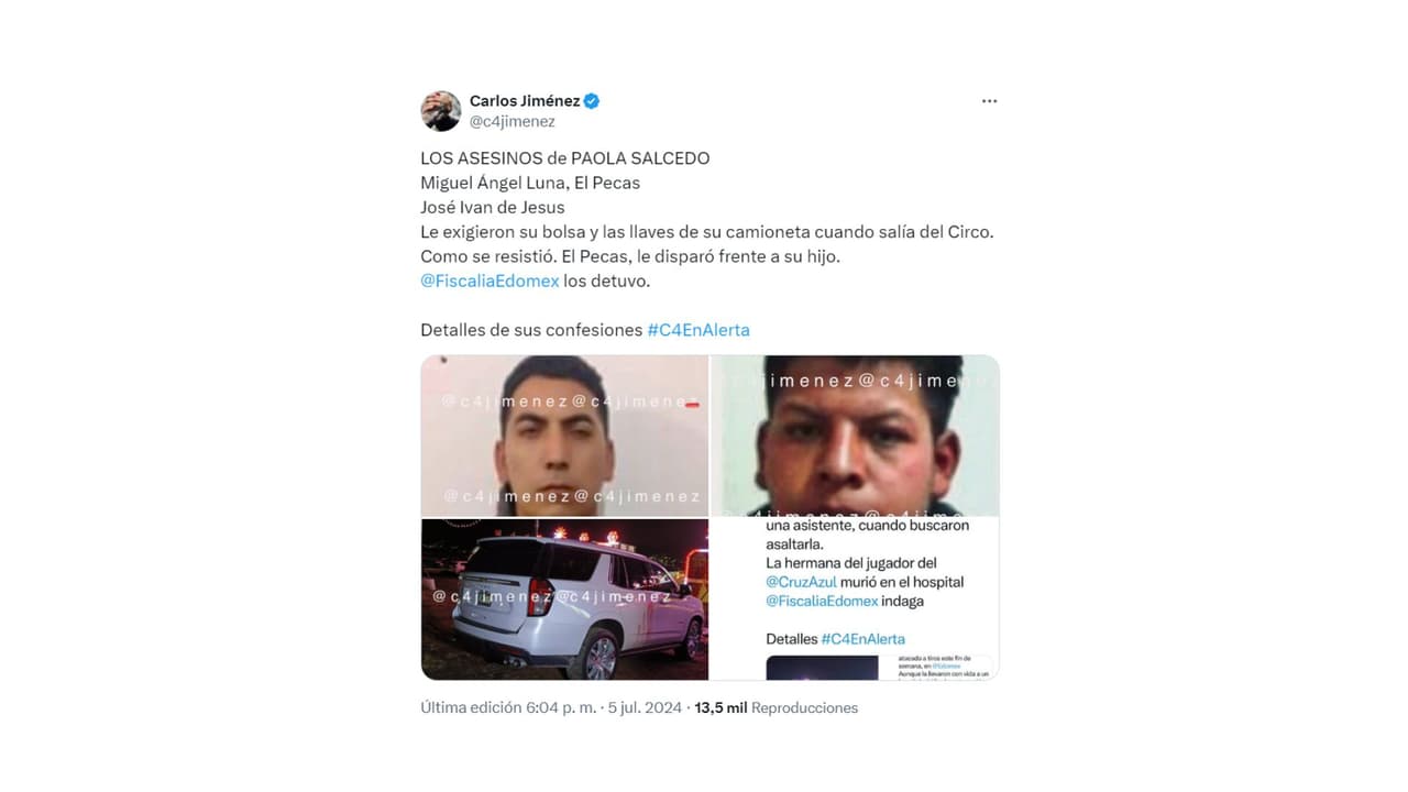 El movil del asesinato de Paola Salcedo habría sido un asalto.