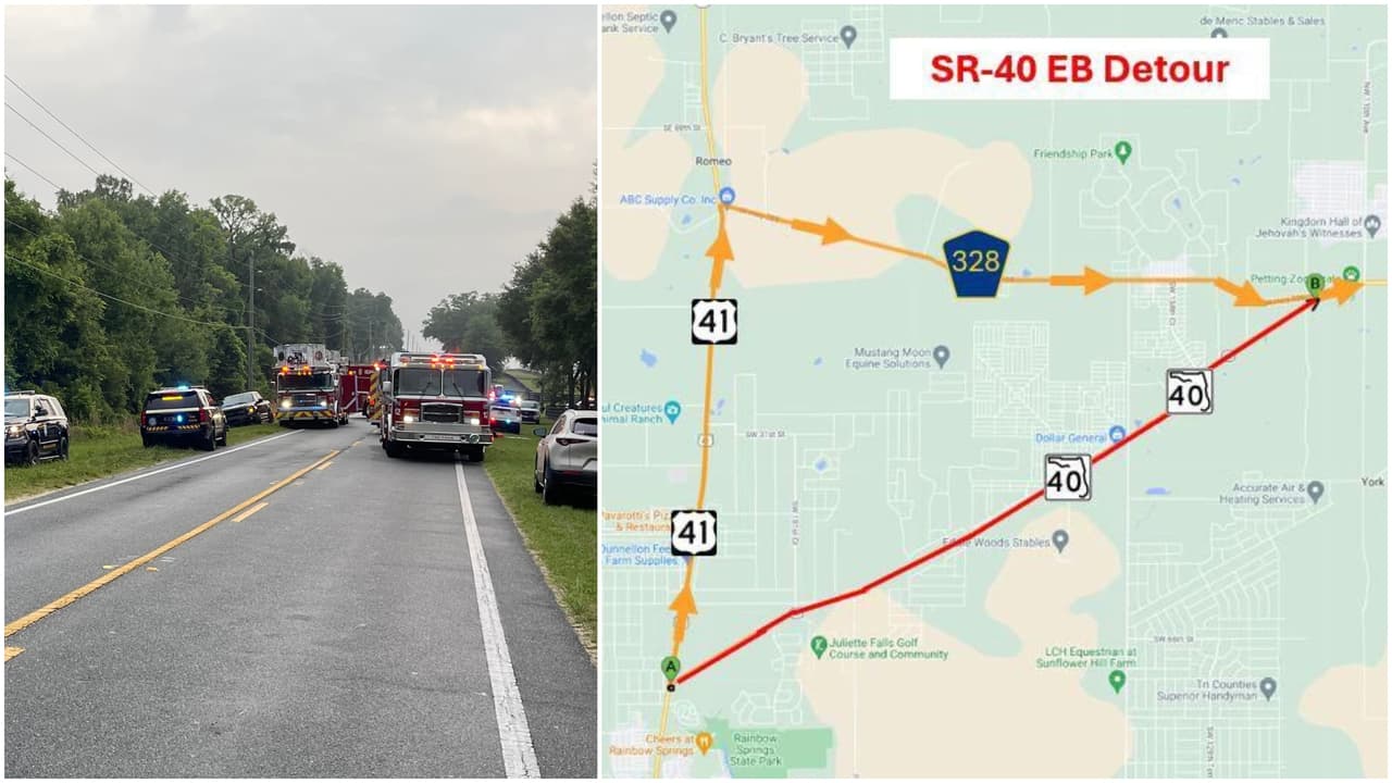 La Patrulla de Caminos de Florida está en el lugar, investigando. Tome una ruta alternativa esta mañana y manténgase seguro en las carreteras.