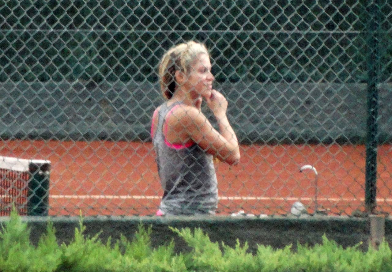 Shakira estaba tomando sus clases de tenis en un club de Barcelona.