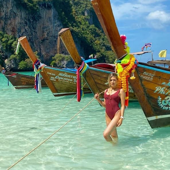 <b>Tailandia</b> fue el destino que el boxeador y la modelo decidieron descubrir juntos.