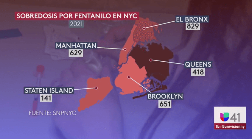 El Bronx es la zona de Nueva York con la cifra más alte de sobredosis de fentanilo, según datos oficiales
