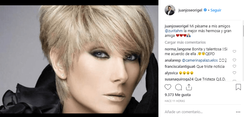 El periodista de espectáculos, Juan José Origel, hizo llegar un sentido mensaje por la irreparable pérdida de su amiga.