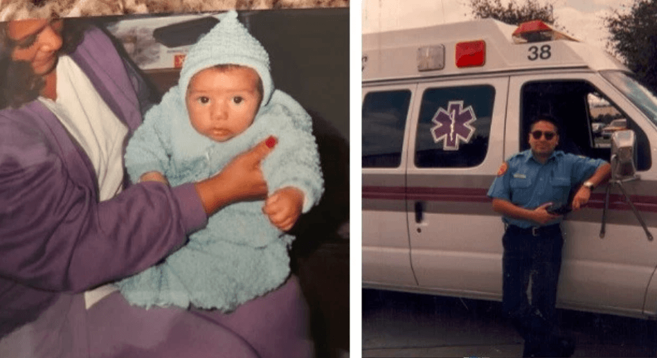 El oficial Tyler Blue Domínguez y su supervisor, el teniente Chris Cano, descubrieron que su conexión se remontaba años atrás y trascendía a sus deseos de proteger y servir a su comunidad desde el departamento de policía del Monte, en California.