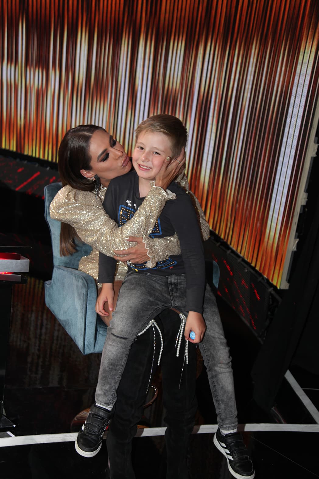 La presentadora del reality show infantil bromea con el hecho de que su pequeño le gusten tanto las niñas. "Es un enamoradizo, ¿a dónde vamos a parar? No sé. Ya veremos qué me va a tocar", comentó.