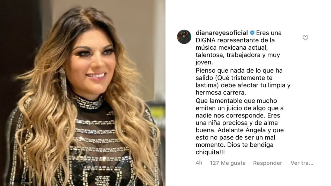 <b>Diana Reyes</b>, conocida como 'La Reina del Pasito Duranguense', expresó admiración por la joven y señaló que "nada de lo que ha salido debe afectar tu limpia y hermosa carrera".