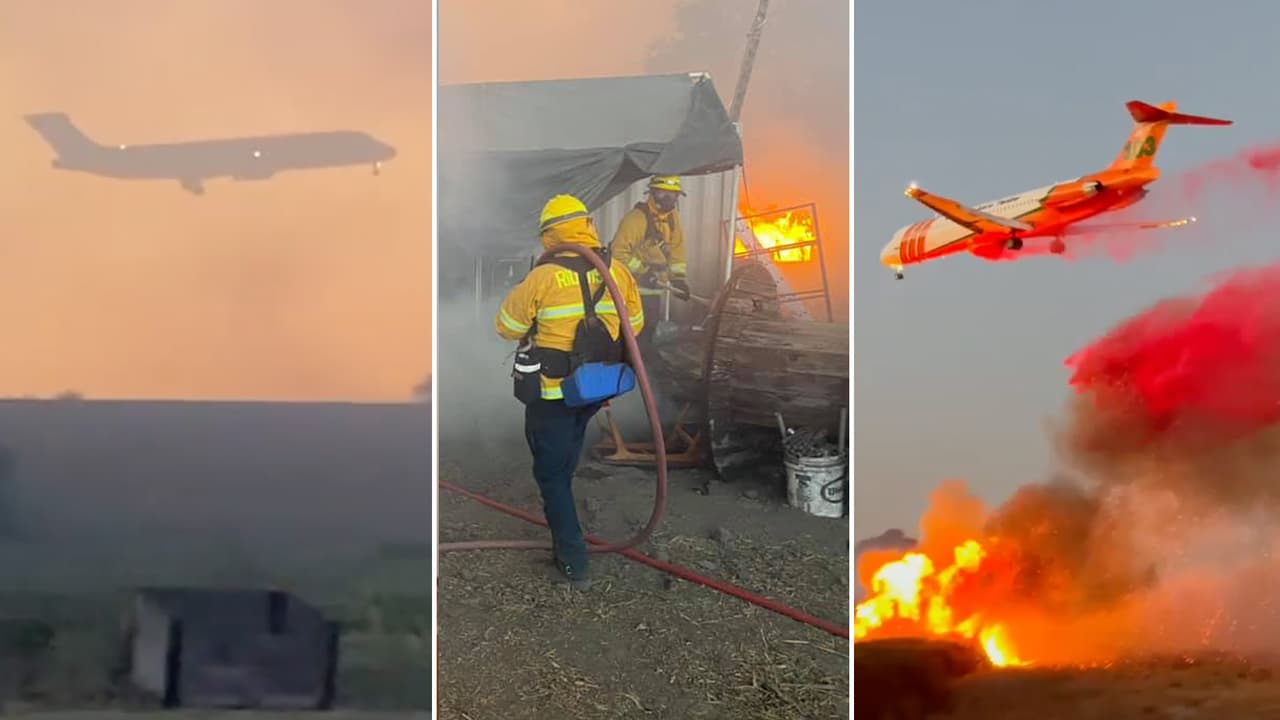 Bomberos y personal de emergencia de varias agencias, incluyendo aviones de Cal Fire, respondieron para contener las llamas.