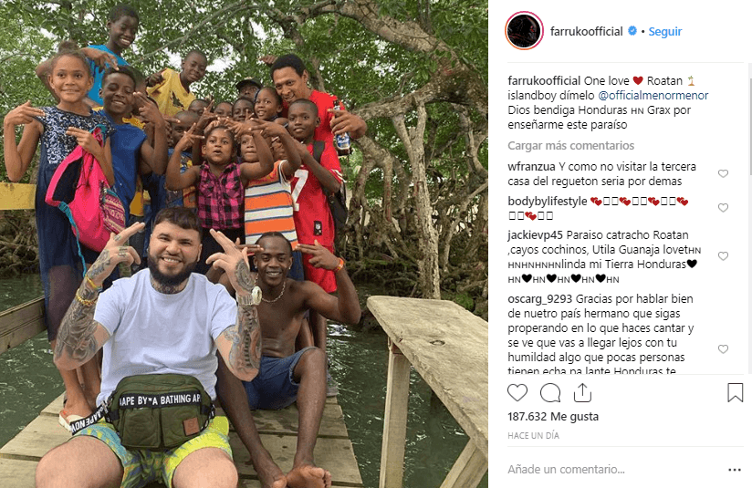 Farruko ha quedado completamente maravillado con este viaje y 
<b><a href="https://www.instagram.com/farrukoofficial/" target="_blank">así lo expresó en Instagram</a></b>, donde también le dio las gracias a Menor Menor.