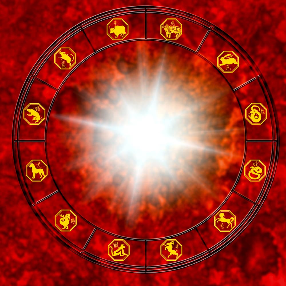 Hay muchas leyendas asociadas con el nombre de los animales que lleva cada año, una muy simpática explica que Los doce signos animales del zodiaco son: rata, buey, tigre, conejo, dragón, serpiente, caballo, cabra, mono, gallo, perro y cerdo. Una de las más populares, de forma resumida, dice lo siguiente:
<br>“A la rata se le dio la tarea de invitar animales para que se presentaran al banquete del Emperador de Jade para ser seleccionados como signos del zodiaco. El gato era un buen amigo de la rata, pero la rata le hizo creer que el banquete sería al día siguiente. Cuando el gato se dio cuenta del engaño de la rata éste se convirtió en su enemigo natural durante las siguientes generaciones."