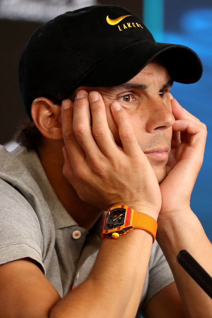 Rafael Nadal usó la gorra de los Lakers en memoria a Kobe.