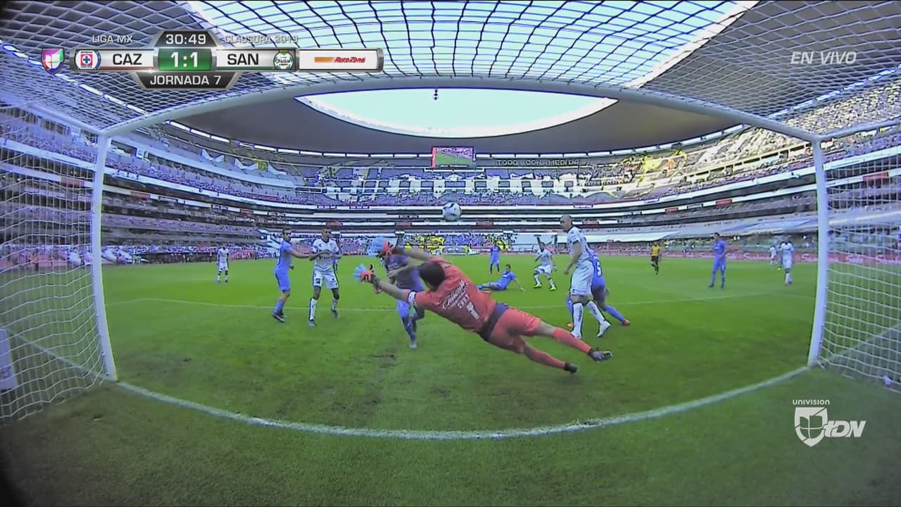 ¡Lo empató Santos! Nervo anota el 1-1 en el Azteca