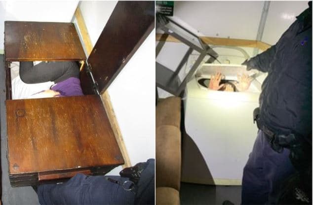 Dentro de lavadora y otros muebles la Patrulla Fronteriza descubre a inmigrantes tratando de cruzar la frontera de EEUU