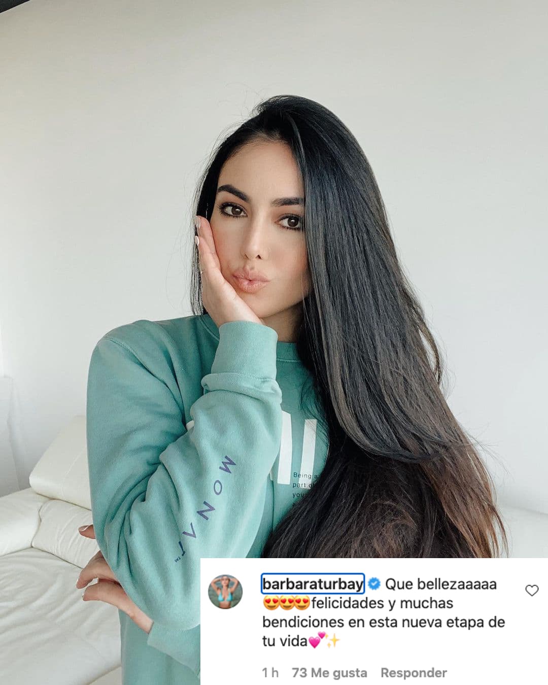 La colombiana Barbara Turbay, quien compitió junto a Clarissa Molina en Nuestra Belleza Latina 2016, también se sumó a la celebración: "Qué belleza. Felicidades y muchas bendiciones en esta nueva etapa de tu vida".