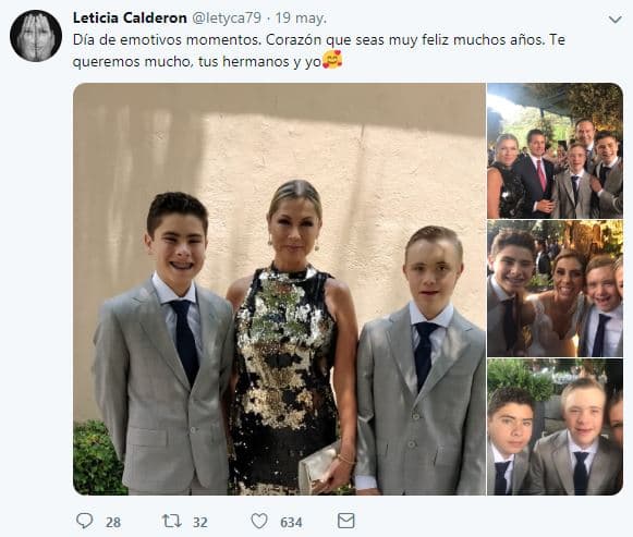 A través de su perfil en Twitter, Lety también compartió un mensaje para la recién casada, Mar Collado.