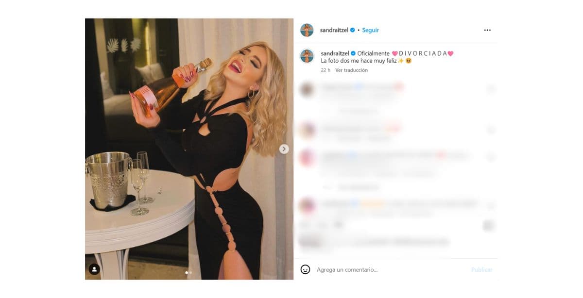 La intérprete celebró su divorcio con Adrián Di Monte.