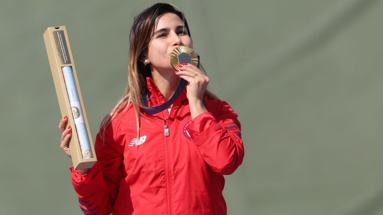 Chile conquista primer oro de Paris 2024 con Francisca Crovetto en skeet de tiro