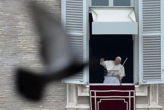El papa Francisco en el rezo del Angelus.