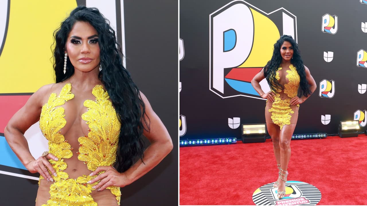 Maripily Rivera llega a los Premios Juventud 2024.