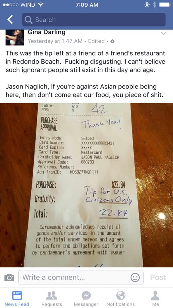 FB publicación Gina Darling