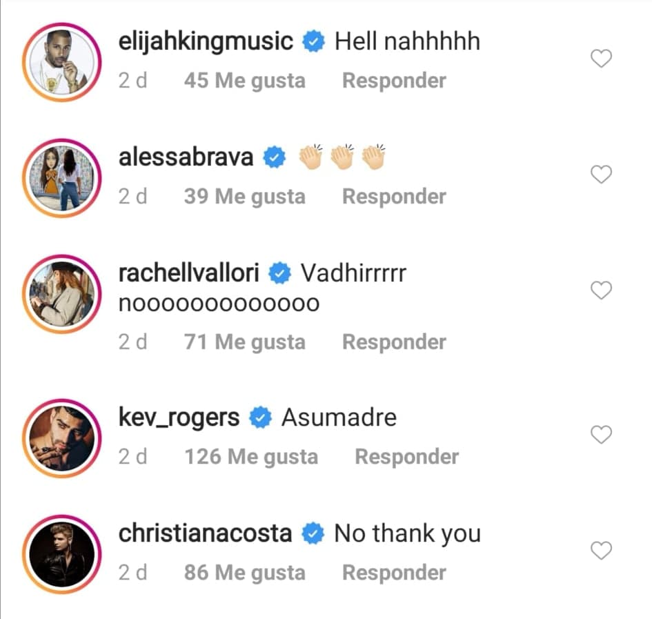 A través de comentarios,
<b>algunos famosos </b>aplaudieron la imagen y otros escribieron emojis de sonrisas.