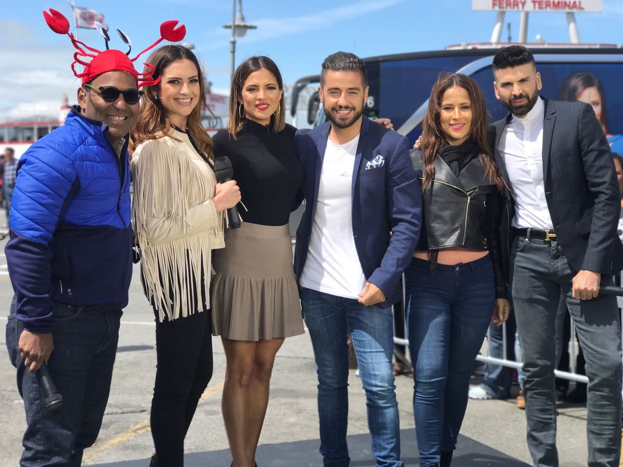 Tony, Michelle, Pamela, Borja, Jackie y Jomari en San Francisco con la Ruta.