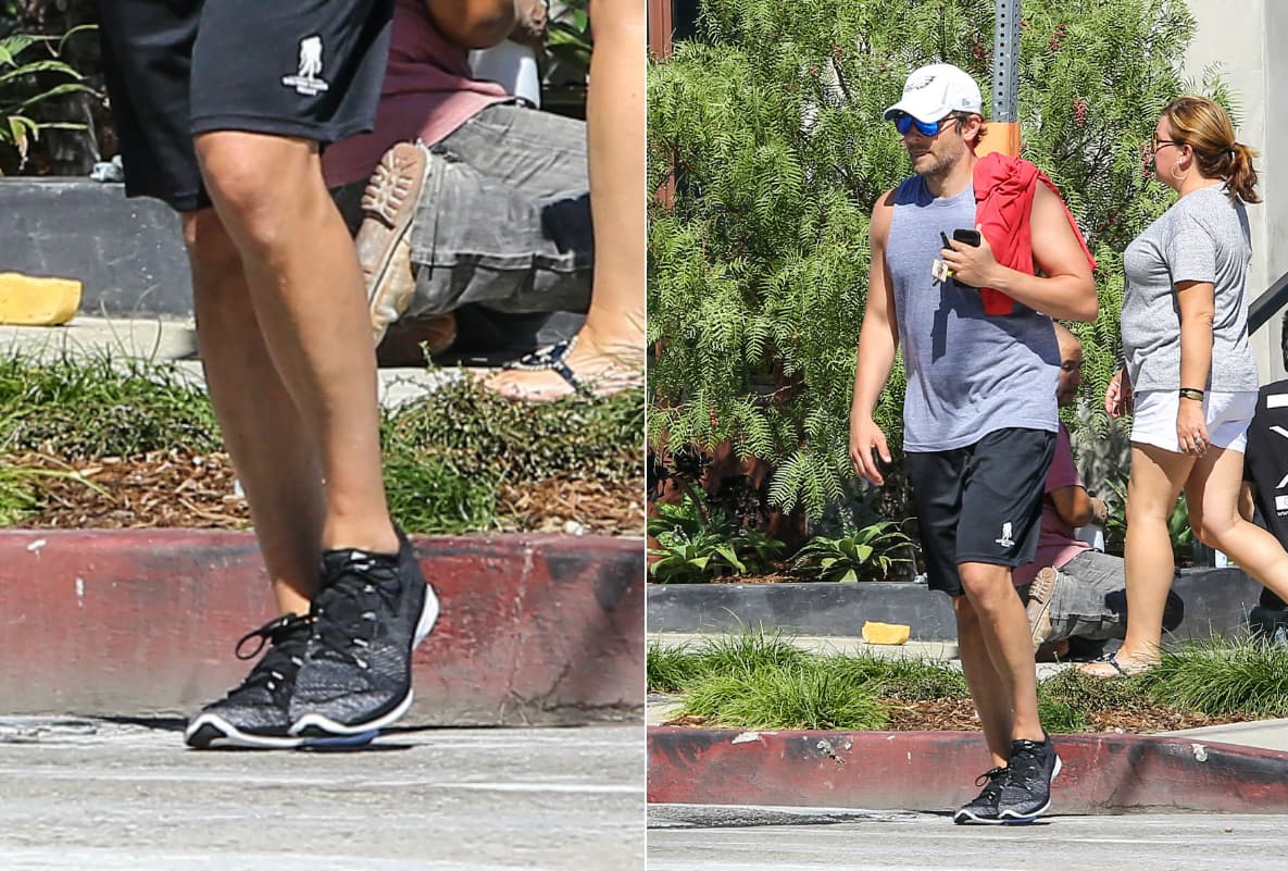 Bradley Cooper usa diseños más sofisticados cuando va a correr y a ejercitarse, sobre todo ahora que tiene una novia tan atlética como Irina Shayk. Prefiere 'sneakers' que hacen 'match' con sus shorts.