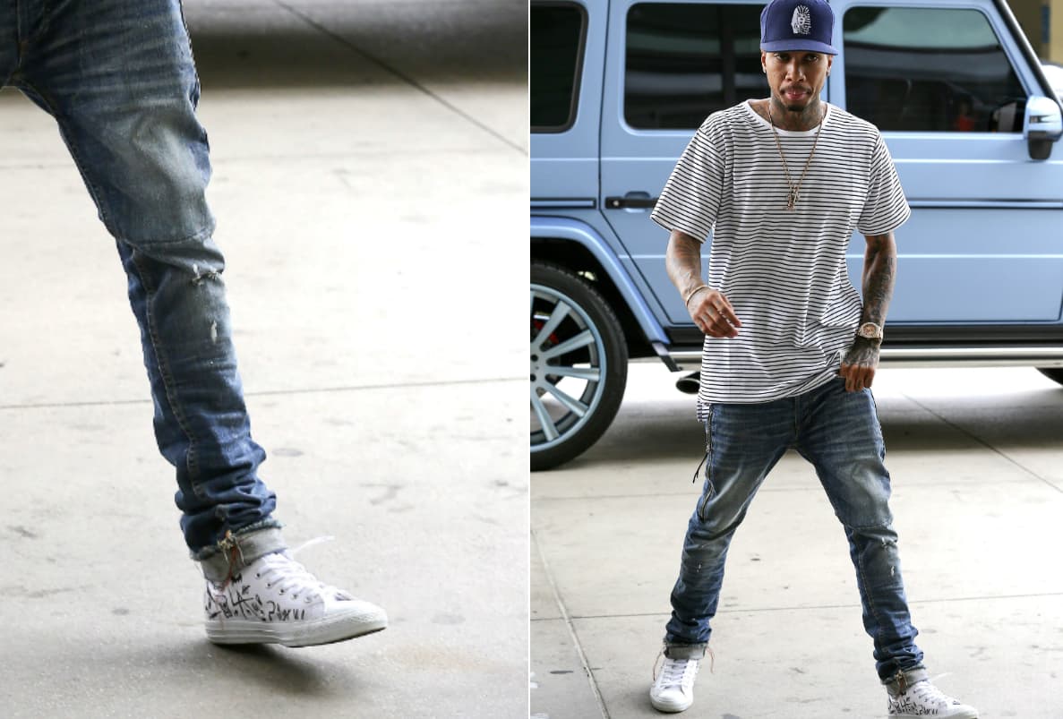 Tyga prefiere los botines con diseños más espectaculares y especiales.