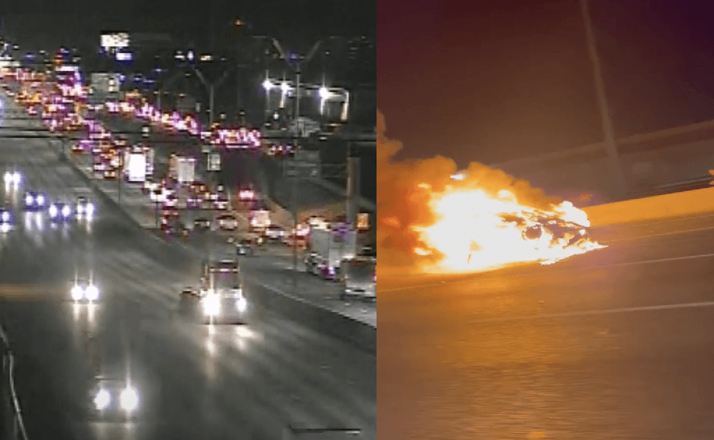 Mujer se queda dormida en la Interestatal 35 y choca con camión de 18 ruedas