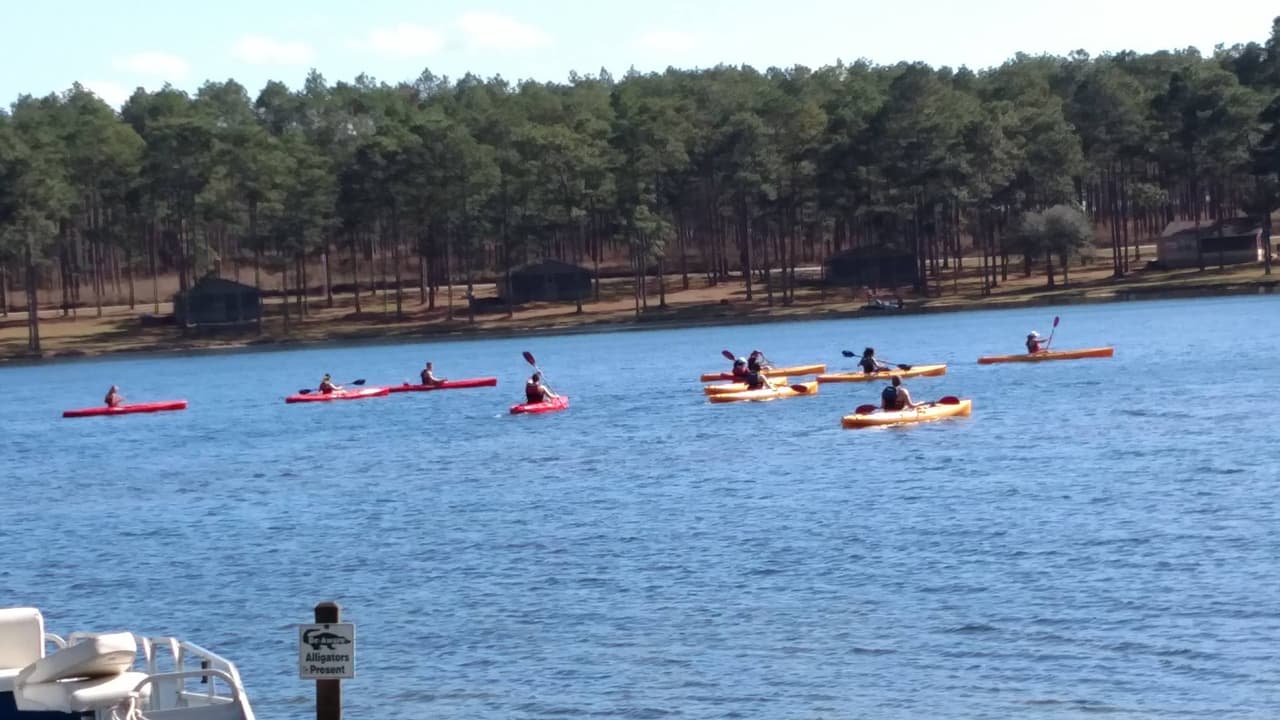 <b>Lake Seminole (Bainbridge)</b>
<br>
<b>Sitio web</b>: 
<a href="https://gastateparks.org/Seminole">https://gastateparks.org/Seminole</a> 
<br>
<b><a href="https://goo.gl/maps/rpXnEzZkbZHEiLnt9">Cómo llegar</a> </b>
<br>
<br>El lago Seminole es un embalse de 37,500 acres a lo largo de la frontera de Georgia y Florida cerca de Bainbridge en el lado de Georgia. Es famoso por sus excelentes oportunidades de pesca con abundante hierba y tocones que crean un hábitat ideal para la lubina rayada, boca grande, blanca e híbrida.
