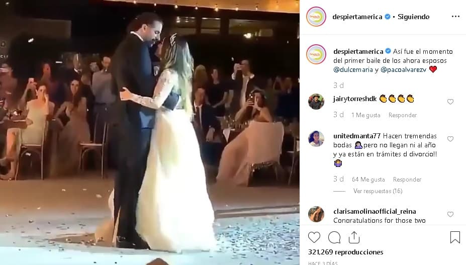 "En mi caso, 
<b>a mi boda no fue ninguno</b>, entonces a veces tienes ganas de estar y por trabajo o por diferentes circunstancias no puedes", detalló. 
<br>