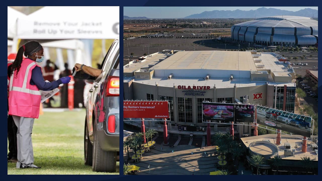 Implementan cambios en centro de vacunación del estadio State Farm por las altas temperaturas
