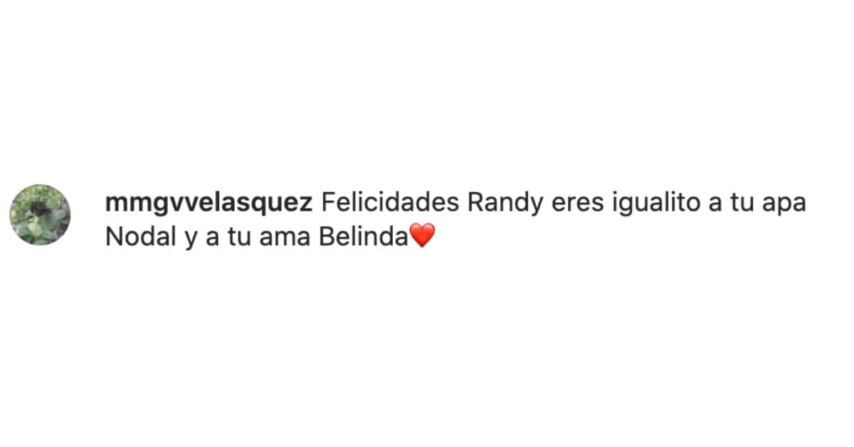 usuario encuentra parecido a Randy Ortiz y dice que es hijo de Belinda y Nodal