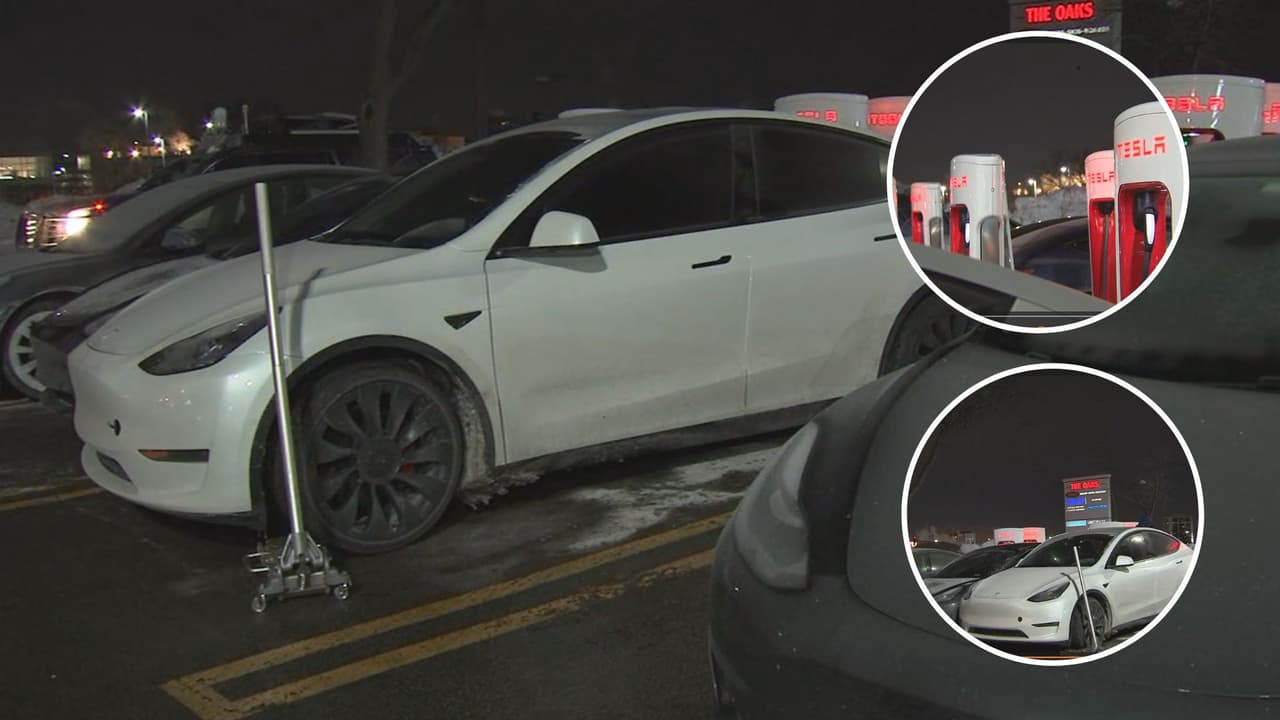 Un 'cementerio' de autos eléctricos ¿Cómo el frente ártico dejó a varios carros varados?