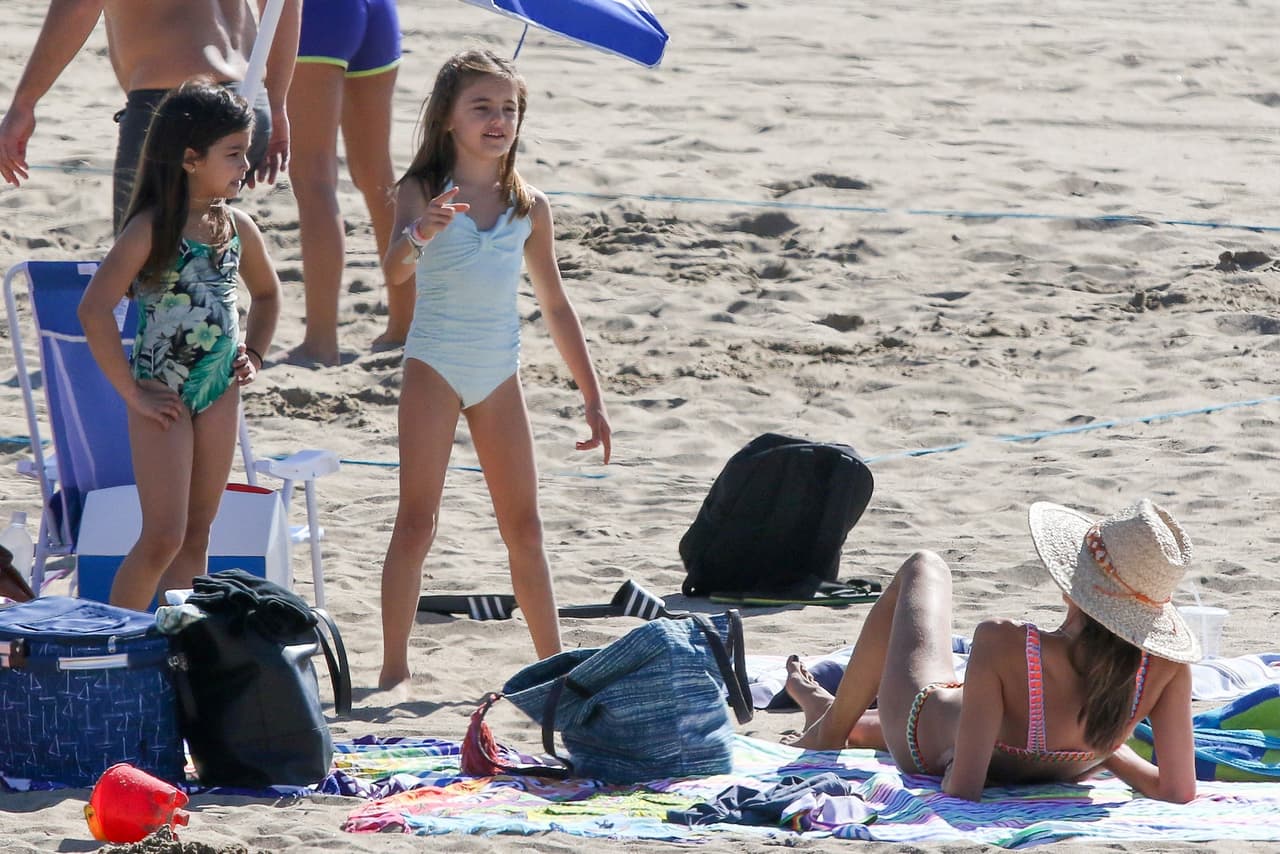 Su hija Anja estaba acompañada de unas amiguitas.