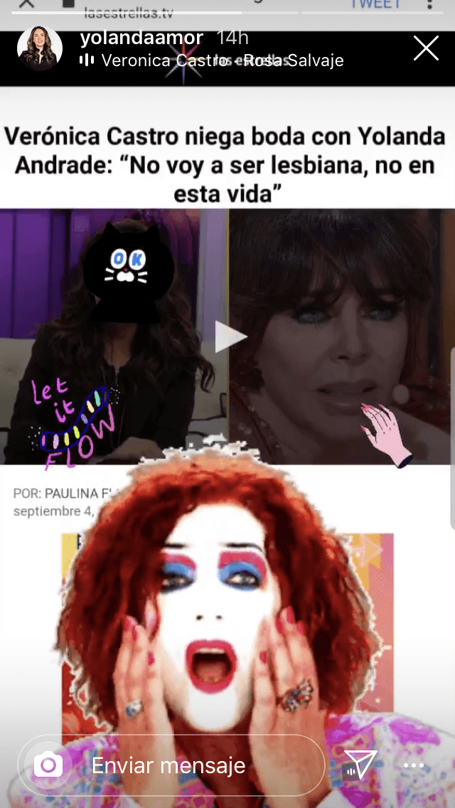 Primero publicó esta imagen musicalizada con 'Rosa salvaje', tema que la actriz interpretó para la telenovela con el mismo nombre. Se puede escuchar el fragmento que dice: "Tengo triste el corazón".