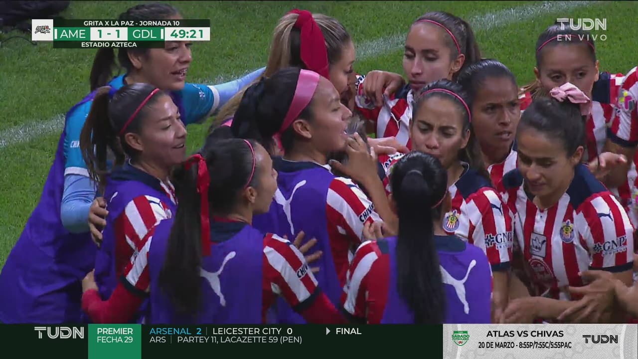 ¡Llega el 1-1 para Chivas! Licha Cervantes vence la resistencia del América