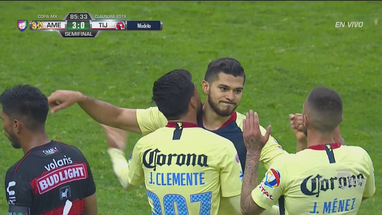 Henry Martín convirtió el 3-0 de América sobre Xolos