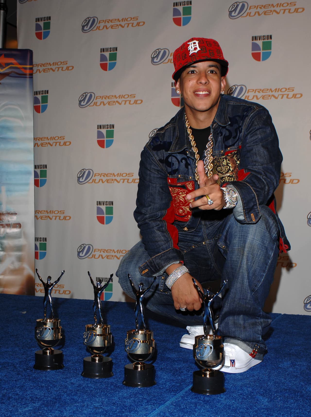 Daddy Yankee es otra de las figuras que ha crecido con Premios Juventud. Aquí en 2007, cuando se llevó a casa cuatro trofeos.