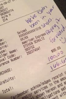 Propina de 100 dólares. (Imagen: Facebook/Makenzie Schultz)