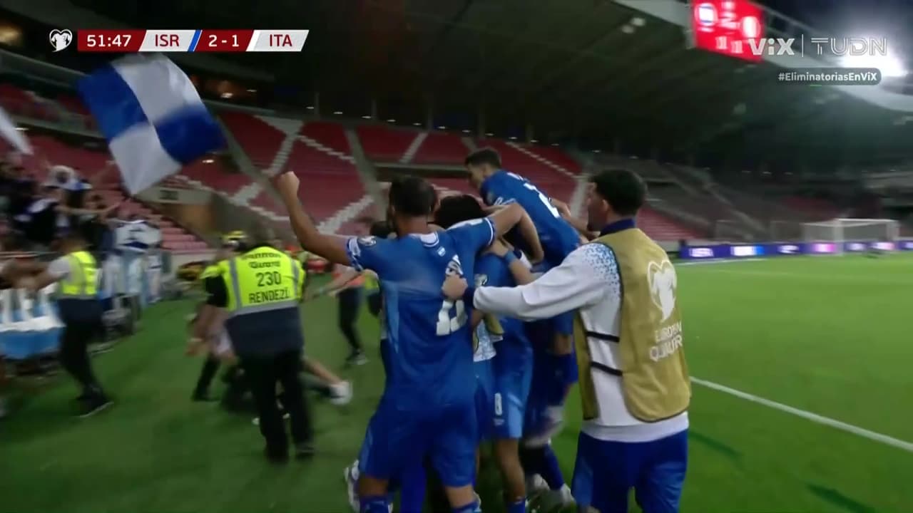 ¡Golazo de Israel! Jugada y definición de crack para el 2-1 vs. Italia