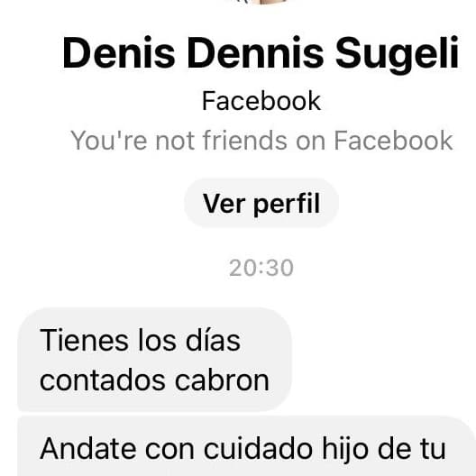 Una amenaza recibida por Sharim Guzmán después de la condena de Naasón Joaquín.