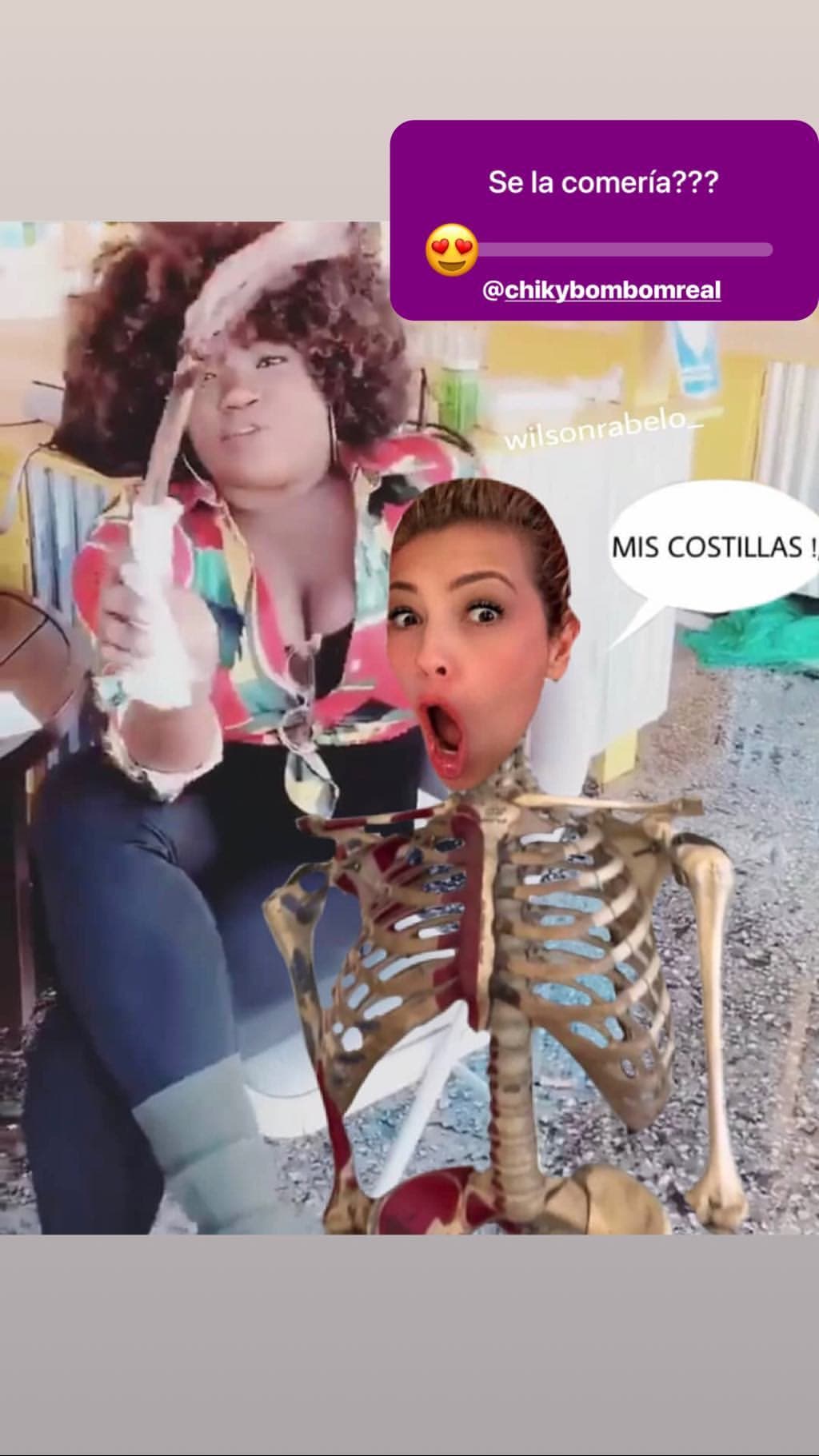 La protagonista de 'María la del barrio' tomó con humor la broma de su amiga y hasta creó una graciosa imagen que compartió en las historias de Instagram.