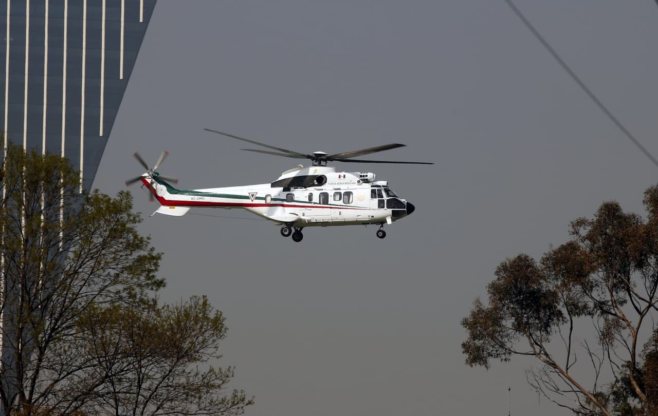 El domingo por la mañana abordó un helicópero y se dirigió a Ecatepec.