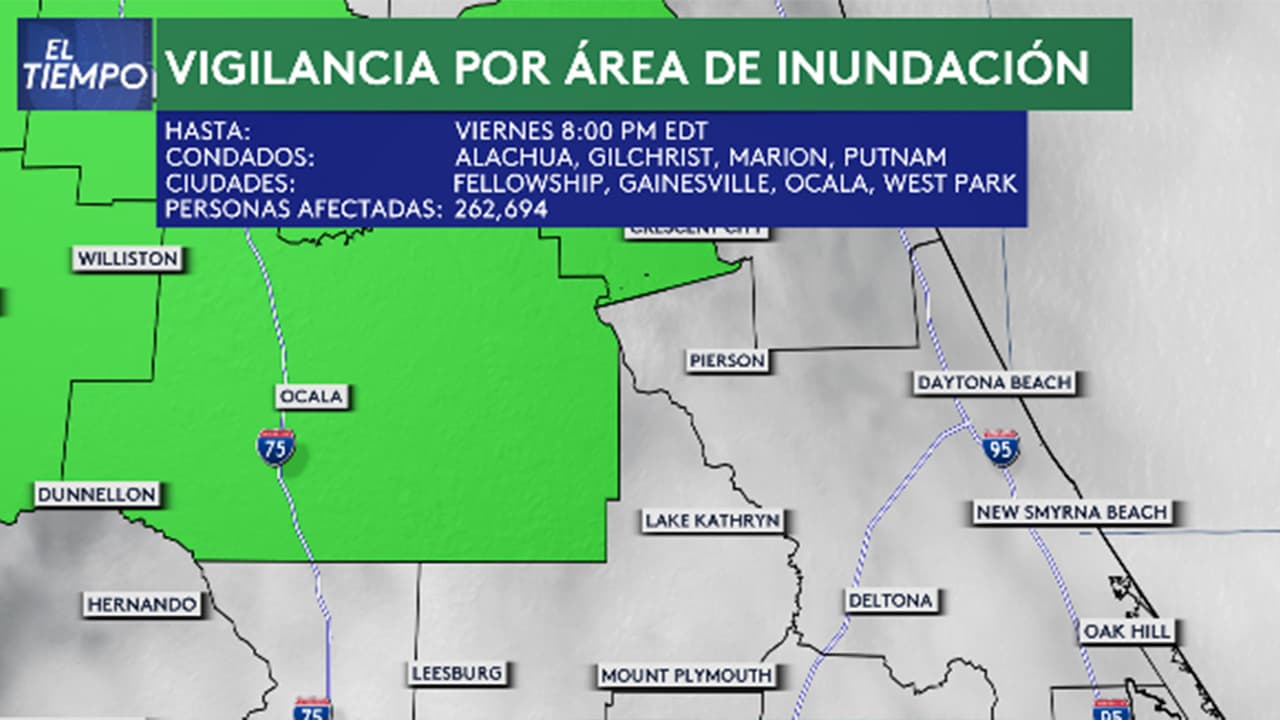 Persiste el riesgo de inundaciones en Ocala gran parte del viernes: ¿cómo estará el tiempo en Florida Central?