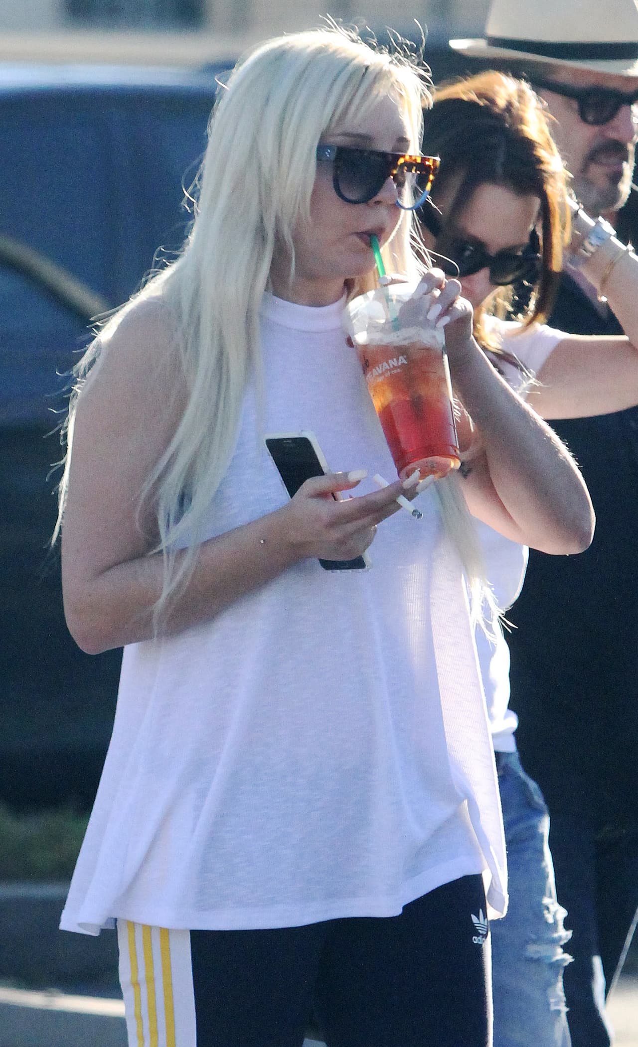 Y, tras dejar las drogas, ahora tiene una figura más llena.