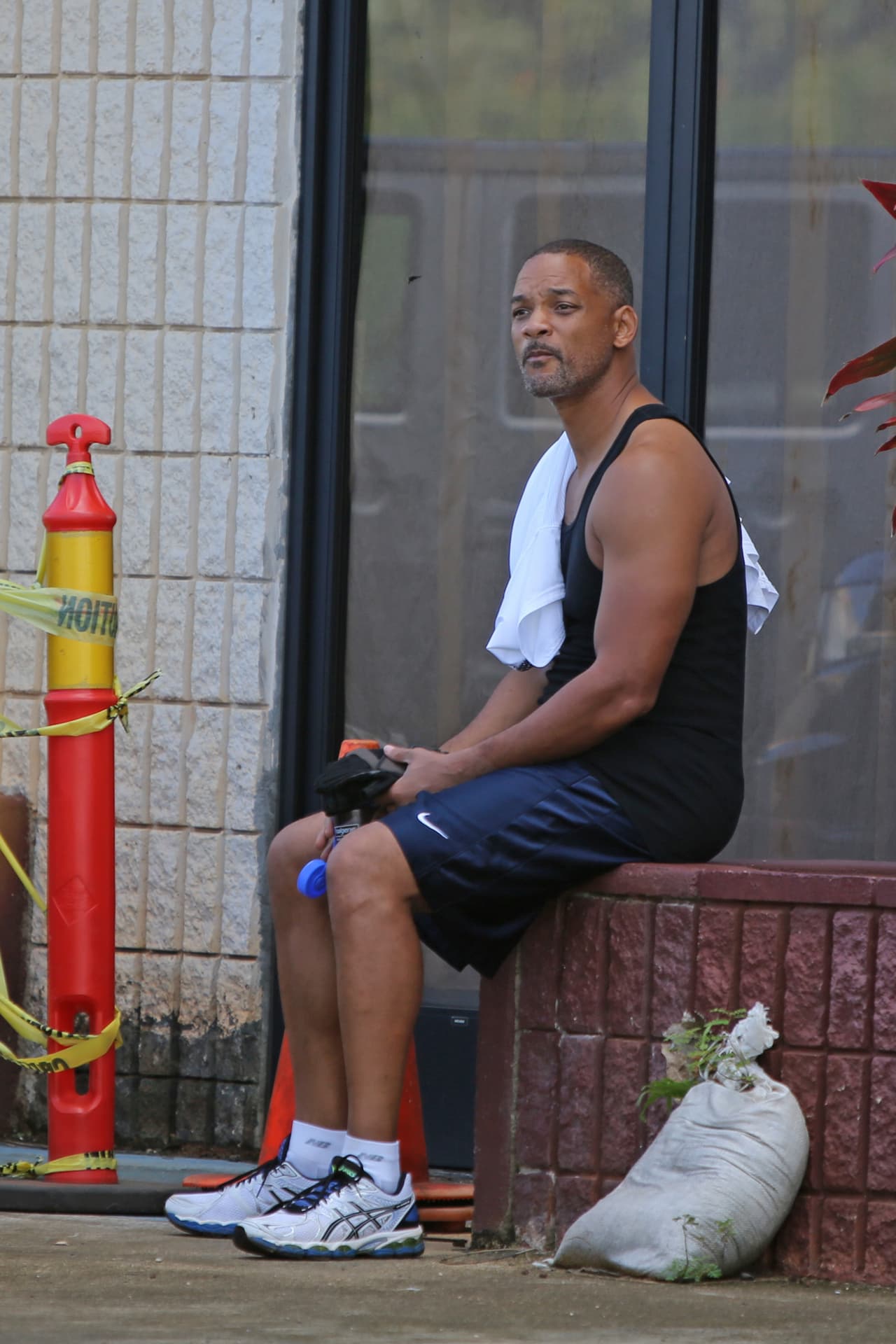 Aquí tomando un breve descanso.