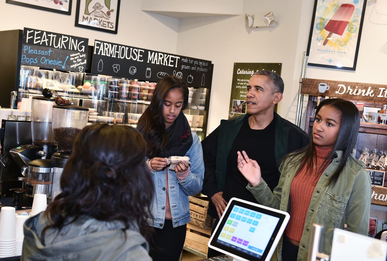 La familia Obama compartiendo un fin de semana juntos.