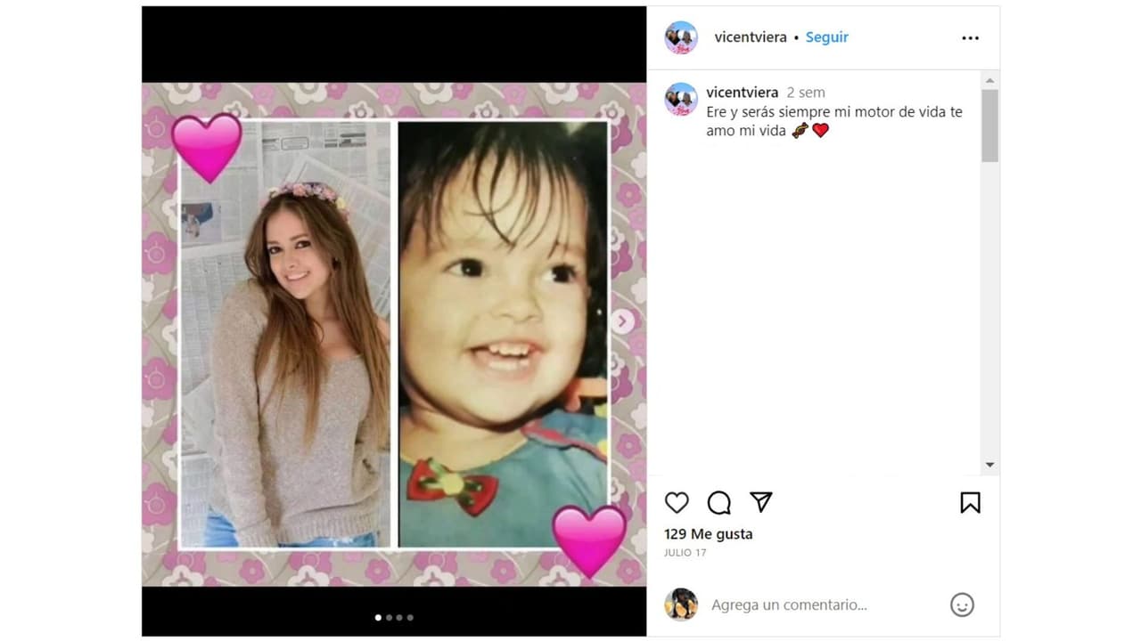 Papá de Ariana Viera la honra en Instagram.
